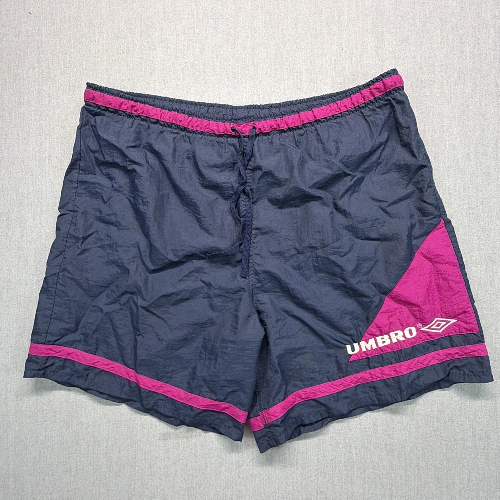 VTG 90s Umbro Color block Shorts, Size M Rare Colors Made in USA FRIED ELASTIC